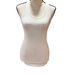 Lululemon‎ Women’s Racerback Tank Top White Cool Fitted Top Size Women XS